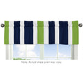 Sweet Jojo Designs Navy Blue Lime Green And White Stripe Collection 54 Inch X 15 Inch Window Treatm