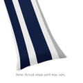Sweet Jojo Designs Navy Blue And Gray Stripe Collection Body Pillow Case
