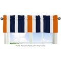 Sweet Jojo Designs Navy Blue And Orange Stripe Collection Window Curtain Valance