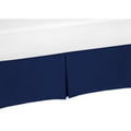 Sweet Jojo Designs Navy And Lime Stripe Collection Crib Bed Skirt