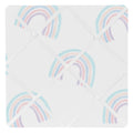 Sweet Jojo Designs Pastel Rainbow Collection 13In Fabric Memory Photo Bulletin Board Blush Pink Purple Teal Blue And White