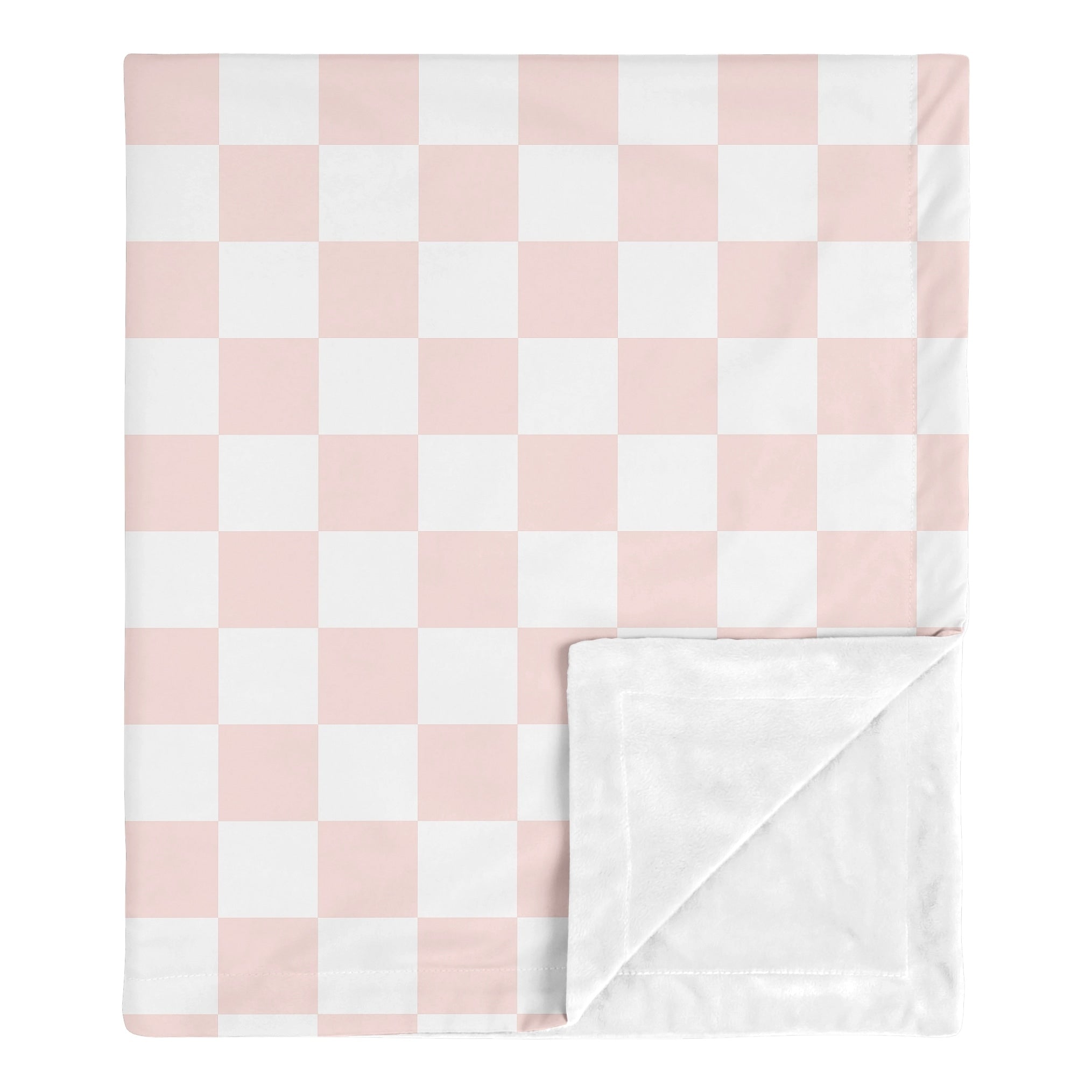Sweet Jojo Designs Pink Gingham Checkered Plaid Girl Baby Receiving Security Swaddle Blanket Vintage Classic Checkerboard Retro