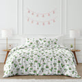 Sweet Jojo Designs Pink And Green Boho Watercolor Cactus Floral Collection Girl 3 Piece Full Queen Size Comforter Set
