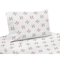 Sweet Jojo Designs Red And White Baseball Patch Sports Collection 4 Piece Queen Sheet Set