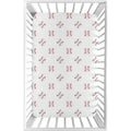 Sweet Jojo Designs Red And White Baseball Patch Sports Collection Fitted Mini Portable Crib Sheet