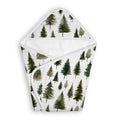 Sweet Jojo Designs Sage Green Woodland Boy Girl Unisex Gender Neutral Hooded Baby Towels Toddler Bath Towel Forest Pinetree