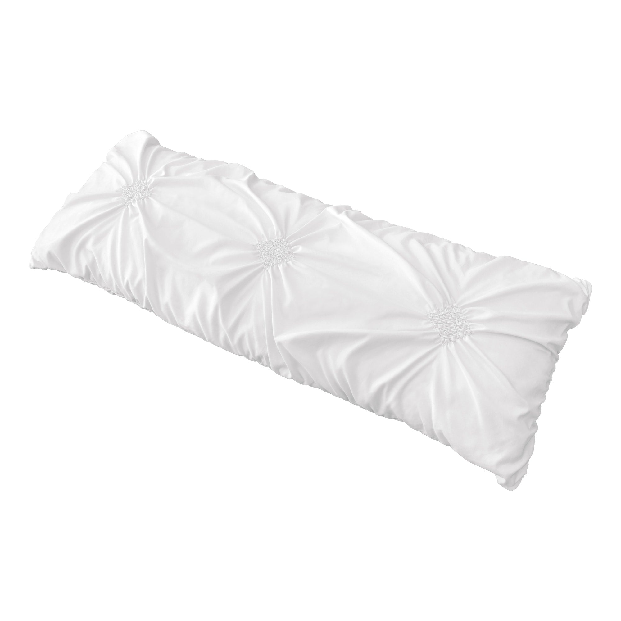Sweet Jojo Designs Solid Color White Shabby Chic Harper Collection Body Pillow Case Pillow Not Included