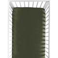 Sweet Jojo Designs Solid Dark Green Woodland Camo Collection Fitted Crib Sheet