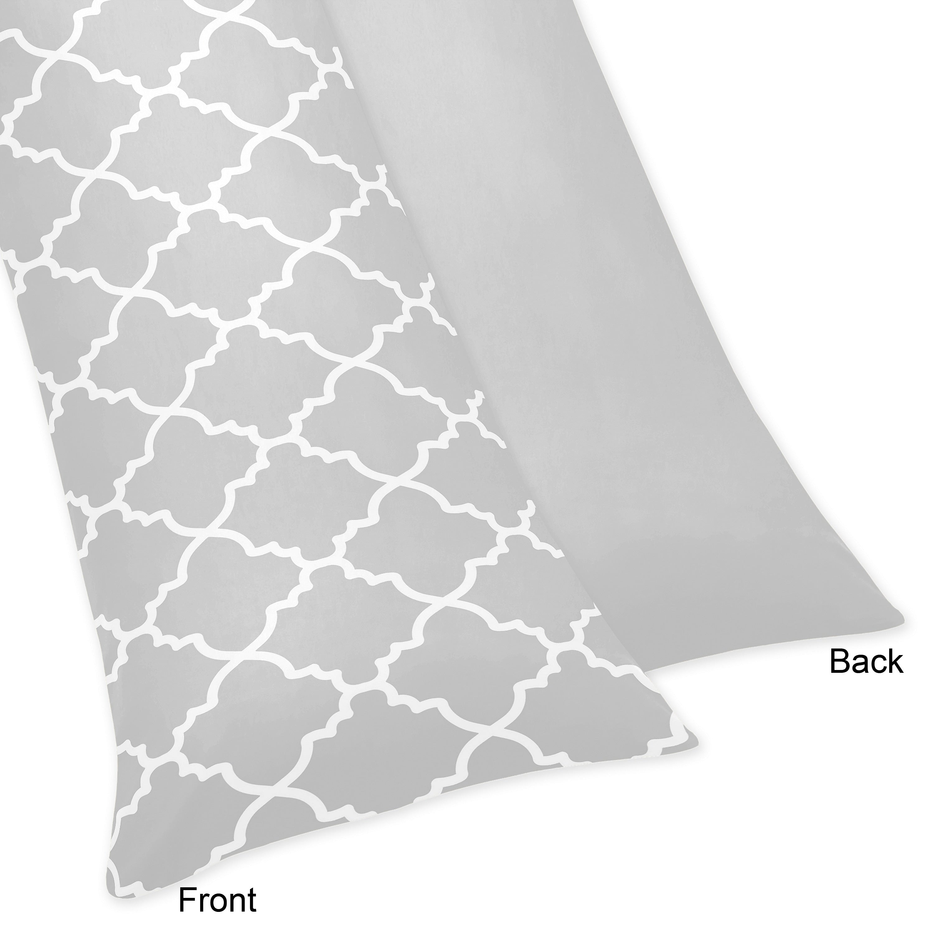 Sweet Jojo Designs Trellis Full Length Double Zippered Body Pillow Case Cover