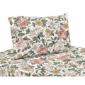 Sweet Jojo Designs Vintage Floral Boho Collection 4Pc Queen Sheet Set Blush Pink Yellow Green White Shabby Chic Flower Farmhouse