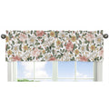 Sweet Jojo Designs Vintage Floral Boho Window Curtain Valance Shabby Chic Rose Flower Farmhouse