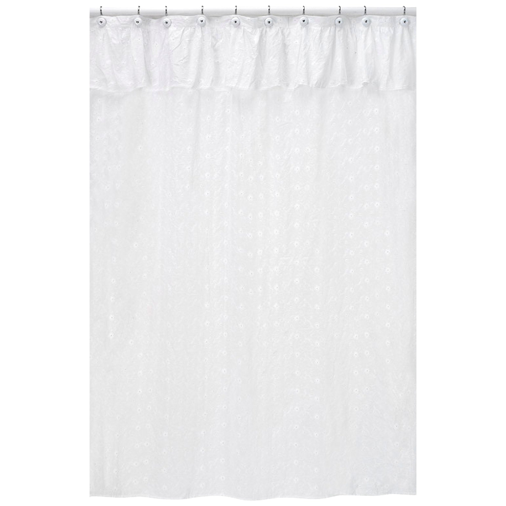Sweet Jojo Designs White Eyelet Shower Curtain