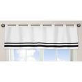 Sweet Jojo Designs White And Black Hotel Collection Window Curtain Valance
