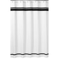 Sweet Jojo Designs White And Black Hotel Shower Curtain