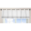 Sweet Jojo Designs White And Gray Hotel Collection Window Curtain Valance
