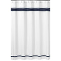 Sweet Jojo Designs White And Navy Hotel Shower Curtain