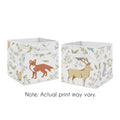 Sweet Jojo Designs Woodland Animal Toile Collection Foldable Fabric Storage Cube Bins Boxes Set Of 2