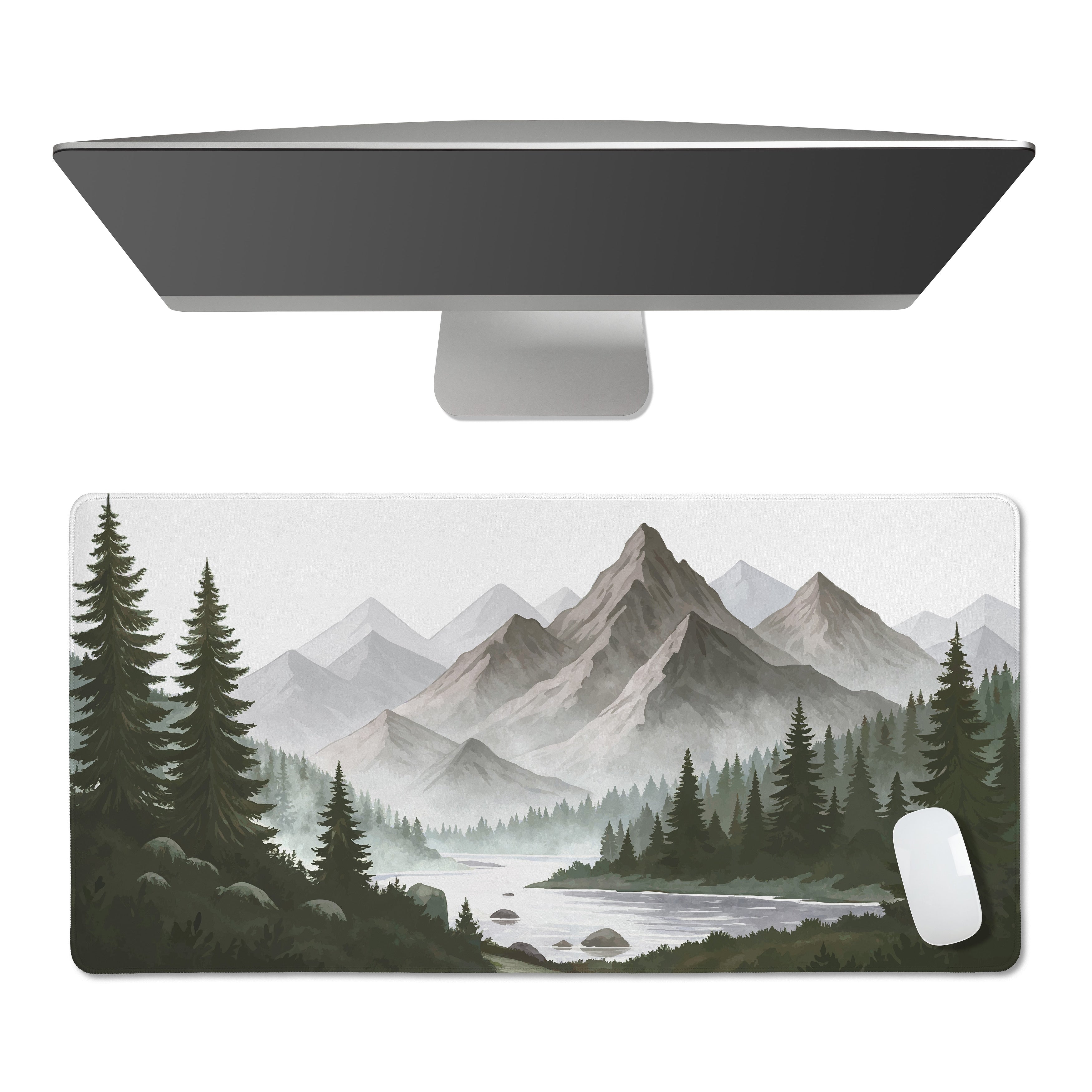 Sweet Jojo Designs Woodland Forest Boy Girl Unisex Neutral Large Mouse Pad Desk Mat Green Nature Theme Pine Tree Hunter