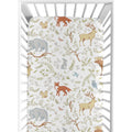 Sweet Jojo Designs Woodland Toile Collection Fitted Crib Sheet
