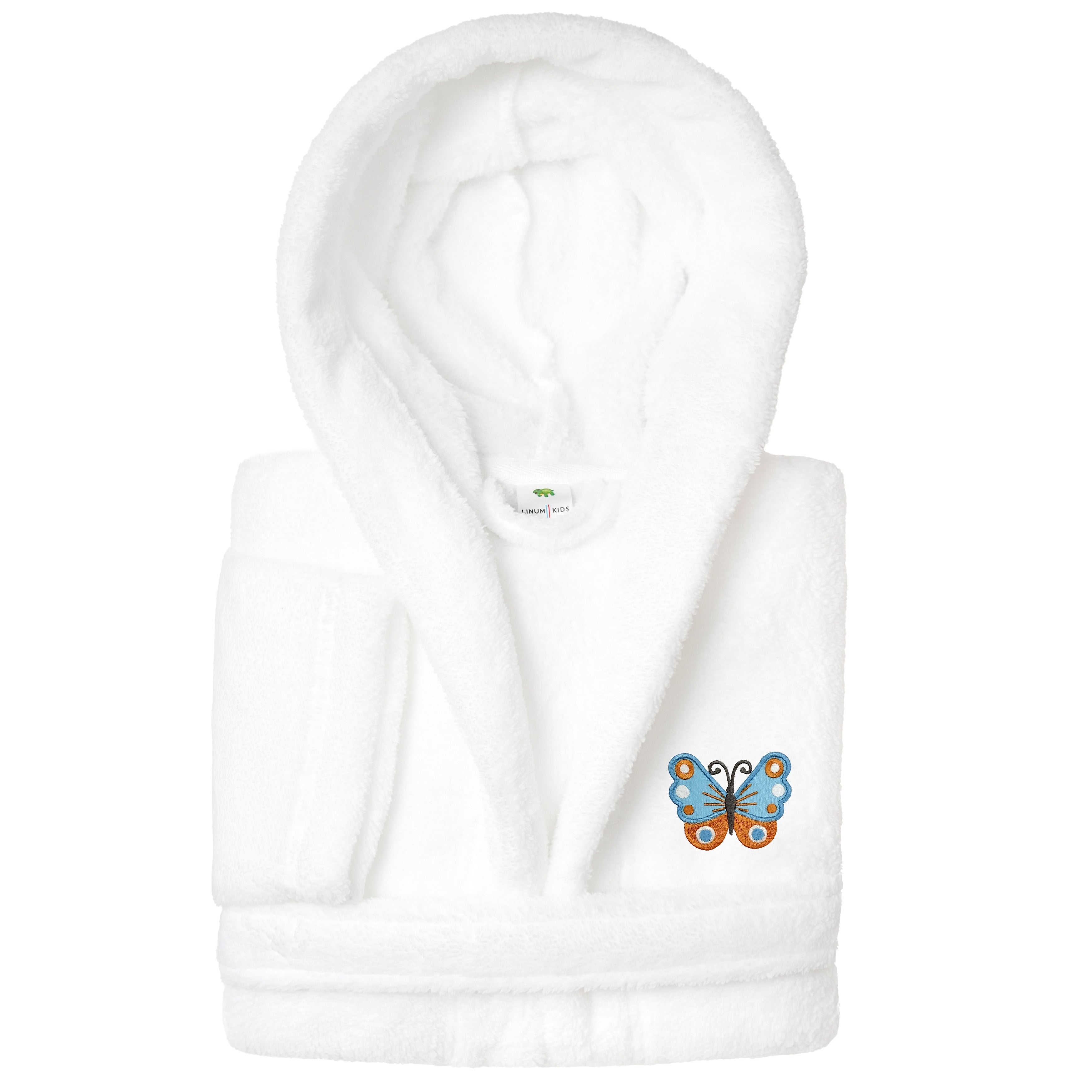 Sweet Kids 100 Polyester Super Plush Double Brushed Hooded Bathrobe Butterfly