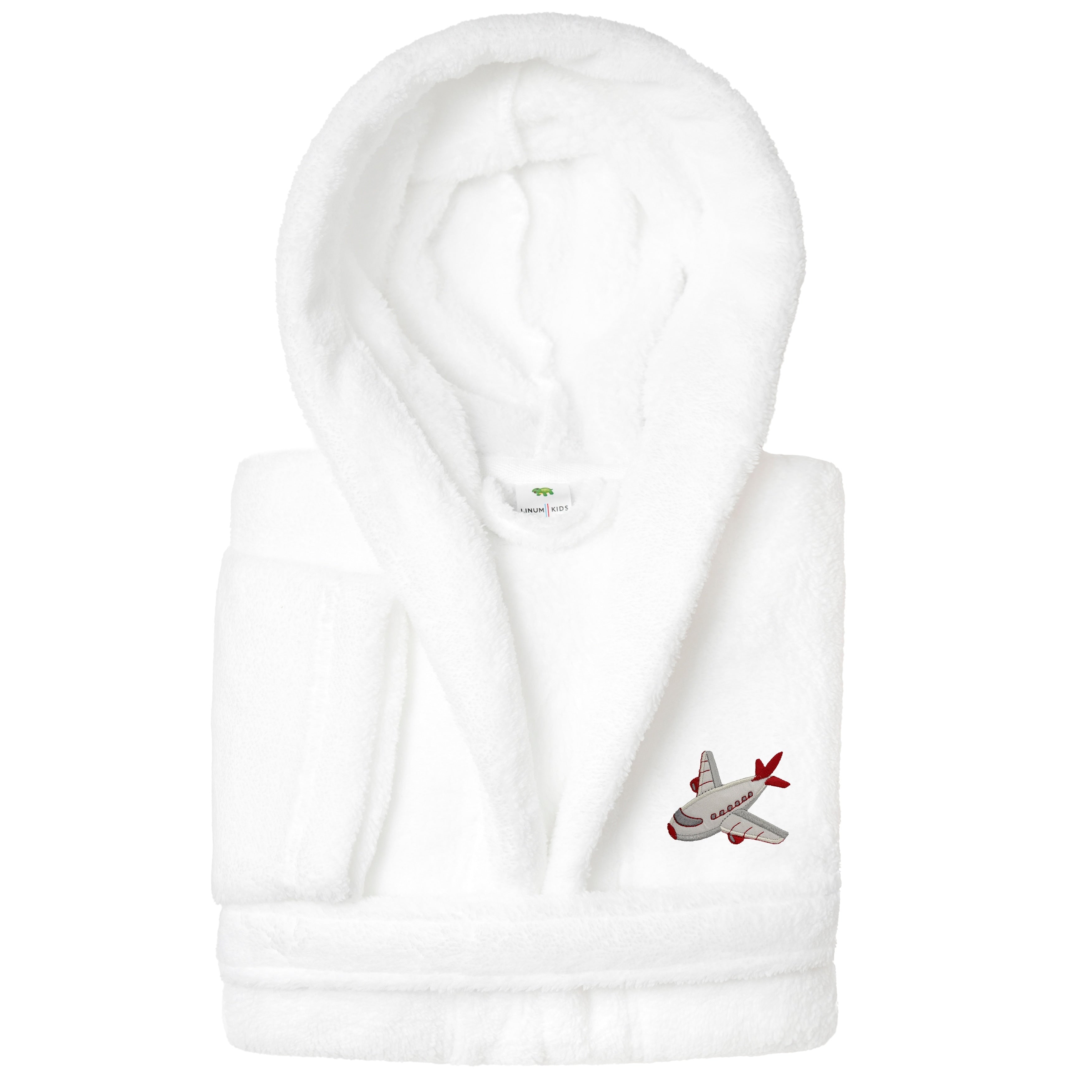 Sweet Kids 100 Polyester Super Plush Double Brushed Hooded Bathrobe Jet Plane