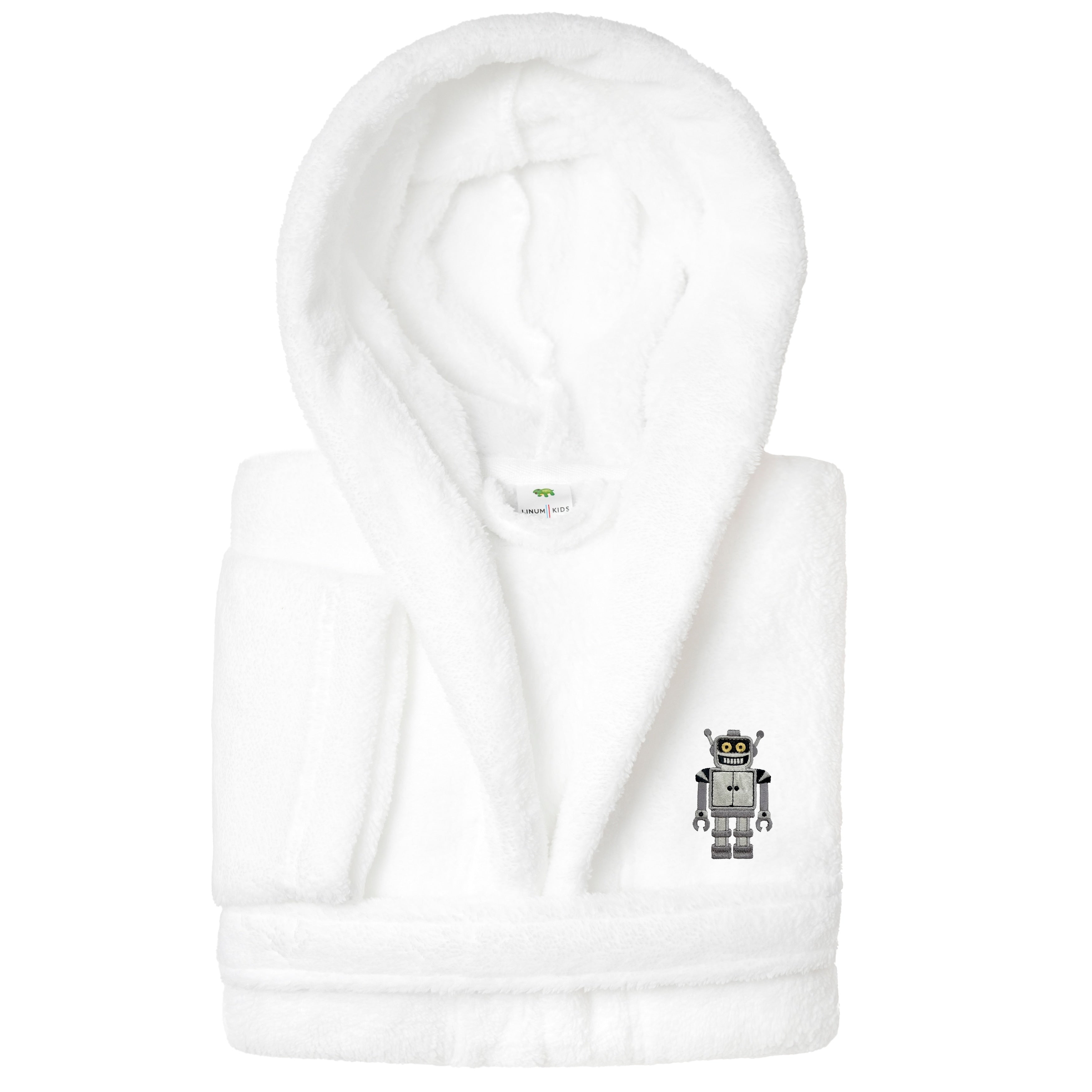 Sweet Kids 100 Polyester Super Plush Double Brushed Hooded Bathrobe Robot