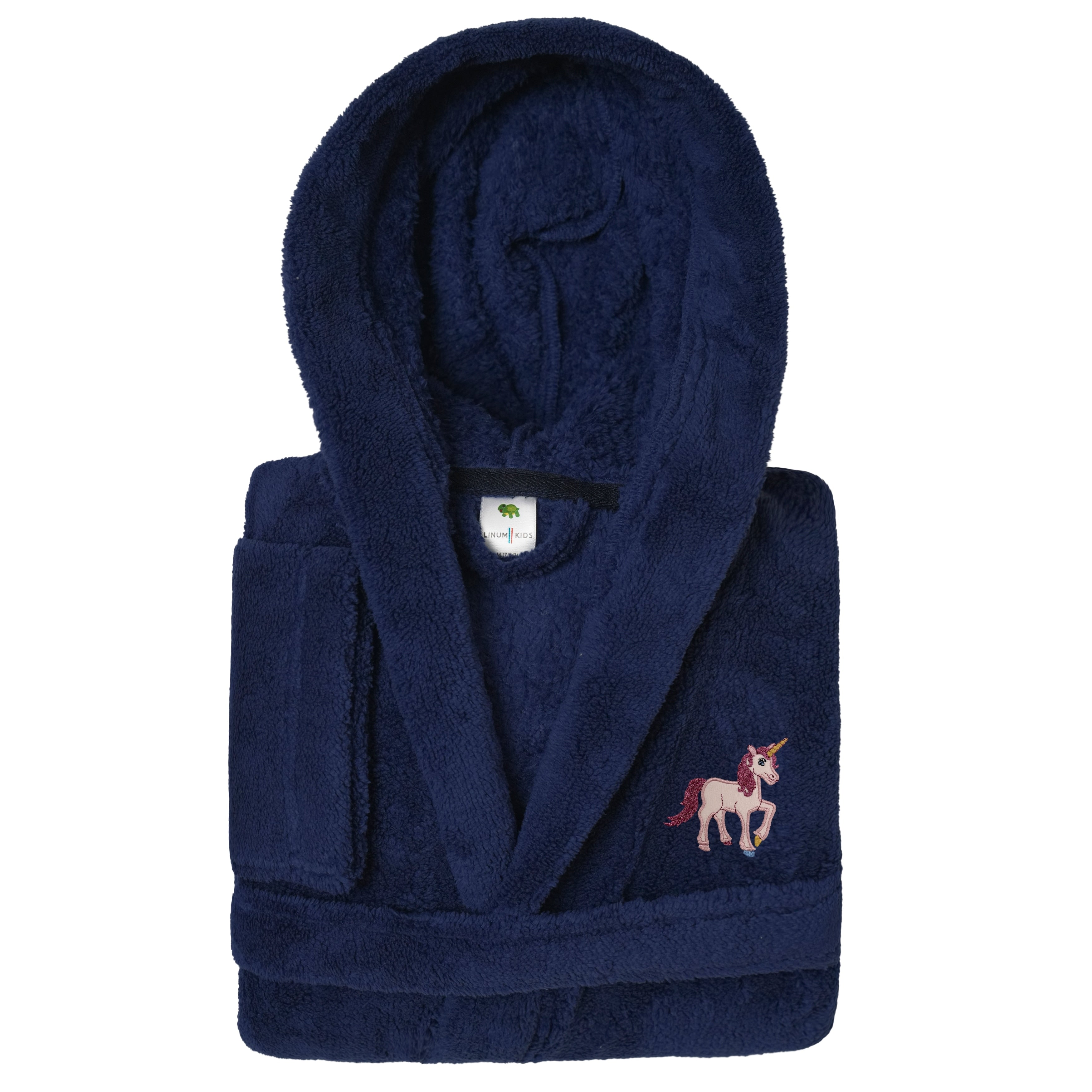 Sweet Kids 100 Polyester Super Plush Double Brushed Hooded Bathrobe Unicorn