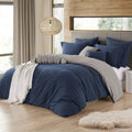 Porch Den Crane Extra Soft Reversible Crinkle Duvet Cover Set