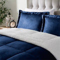 Copper Grove Stephenfield Ultra Plush Faux Suede And Sherpa 3 Piece Comforter Set