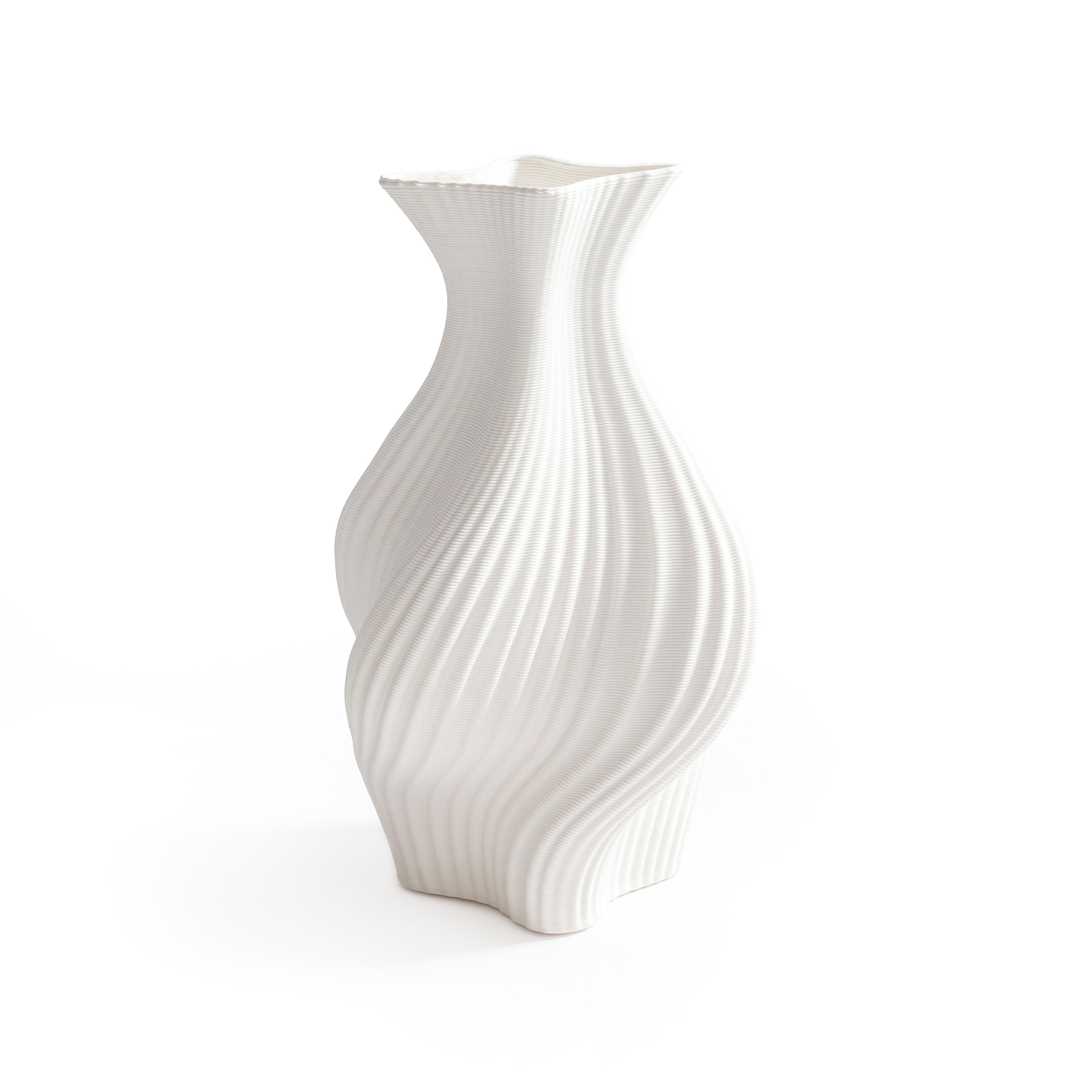 Swirling Textured Ceramic Vase