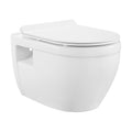 Swiss Madison Sm Wt450 Ivy 0.8 1.28 Gpf Wall Mounted Elongated Duel Flush Toilet Seat Included Glossy White