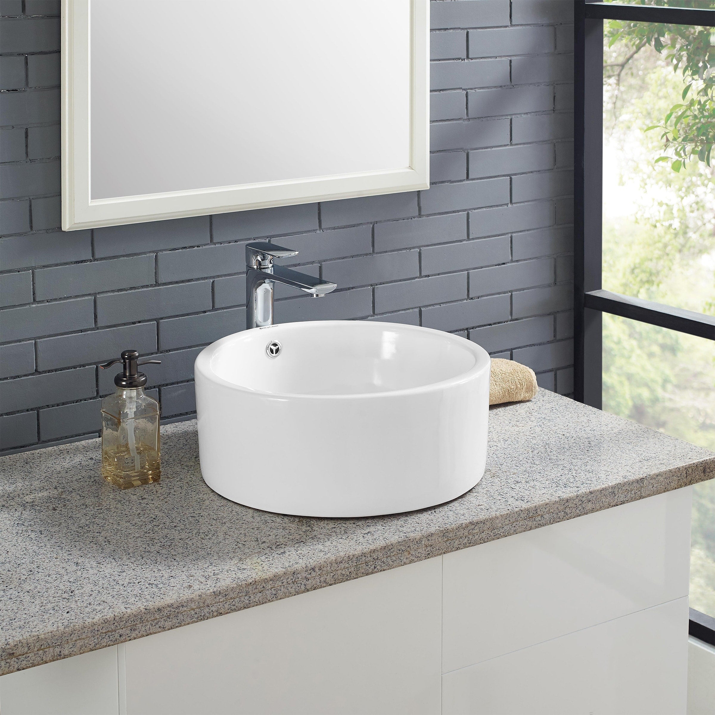 Swiss Madison Monaco Round Ceramic Bathroom Vessel Sink