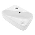 Swiss Madison Sm Ws312 Plaisir 18 Specialty Ceramic Wall Mounted Bathroom Sink With Single Right Side Faucet Hole And Overflow