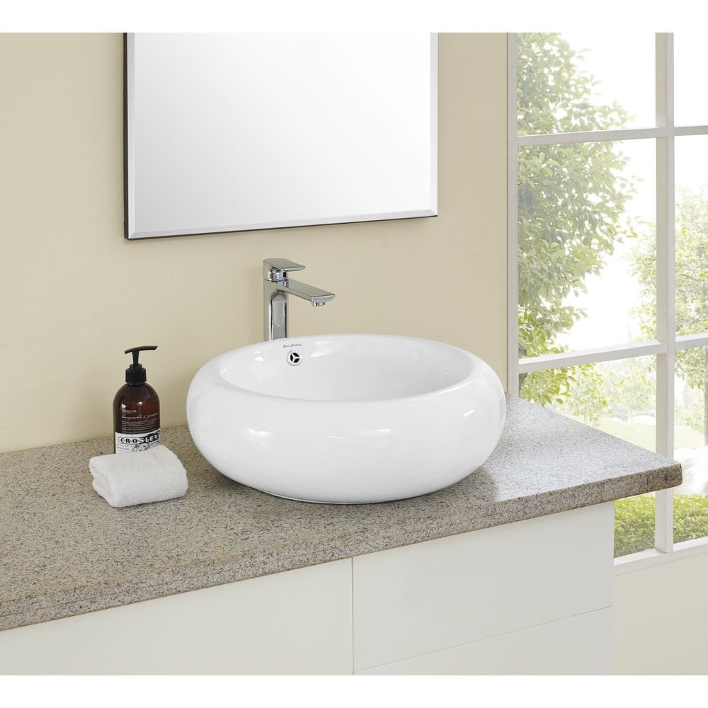 Swiss Madison Plaisir Round Ceramic Bathroom Vessel Sink