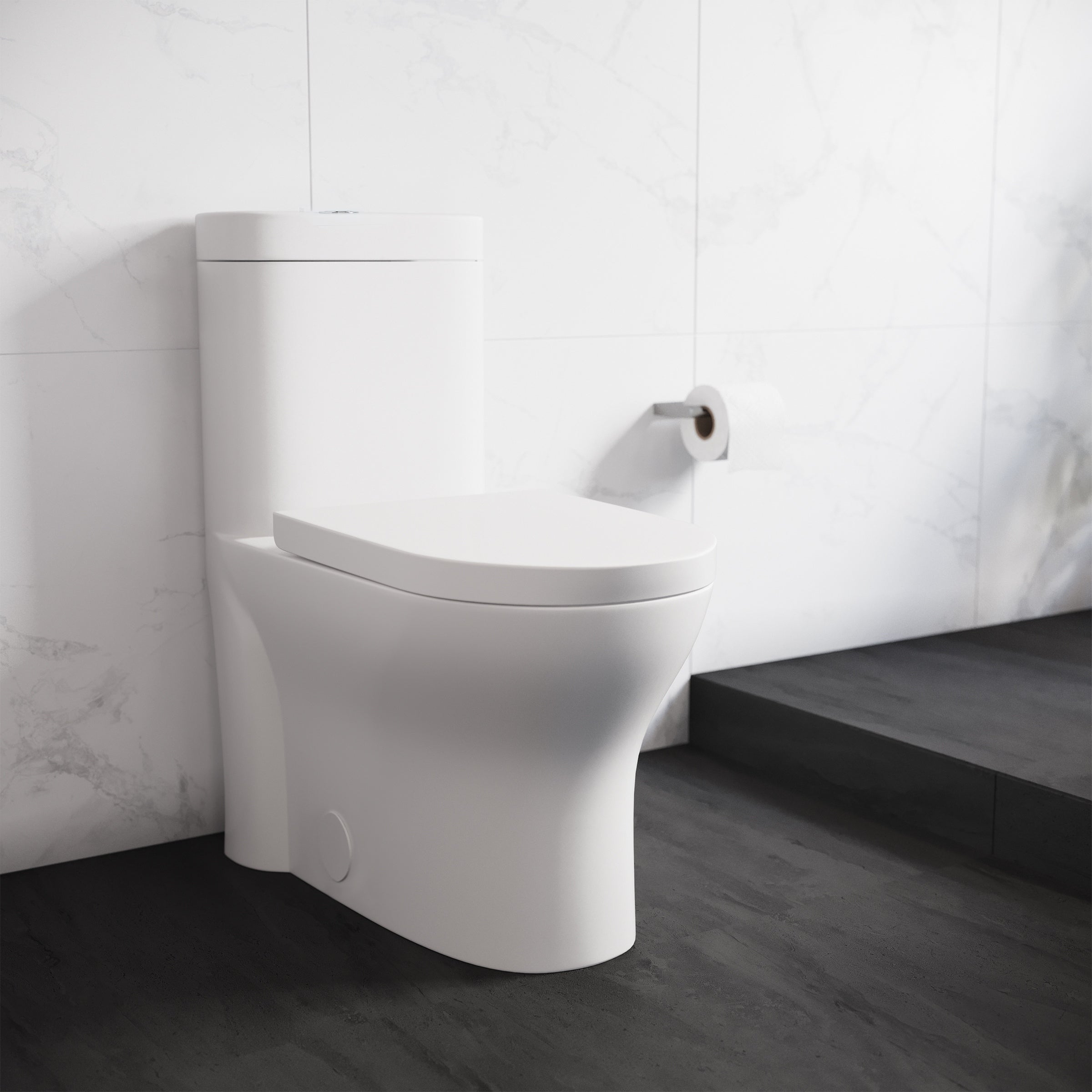 Swiss Madison Sm 1T108 Monaco One Piece Elongated Dual 0.8 1.28 Gpf Toilet White