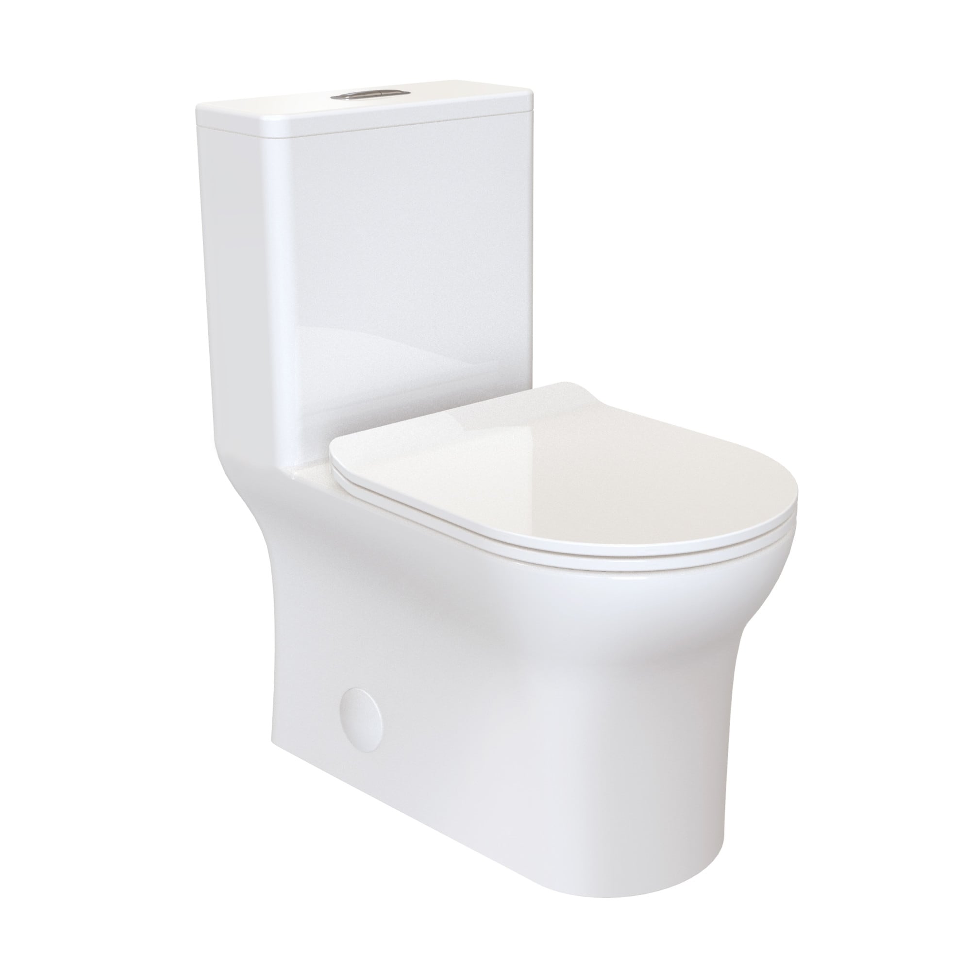 Swiss Madison Sm 1T111 Swiss Madison Sm 1T111 Burdon 0.8 1.28 Gpf One Piece Elongated Duel Flush Toilet Glossy White