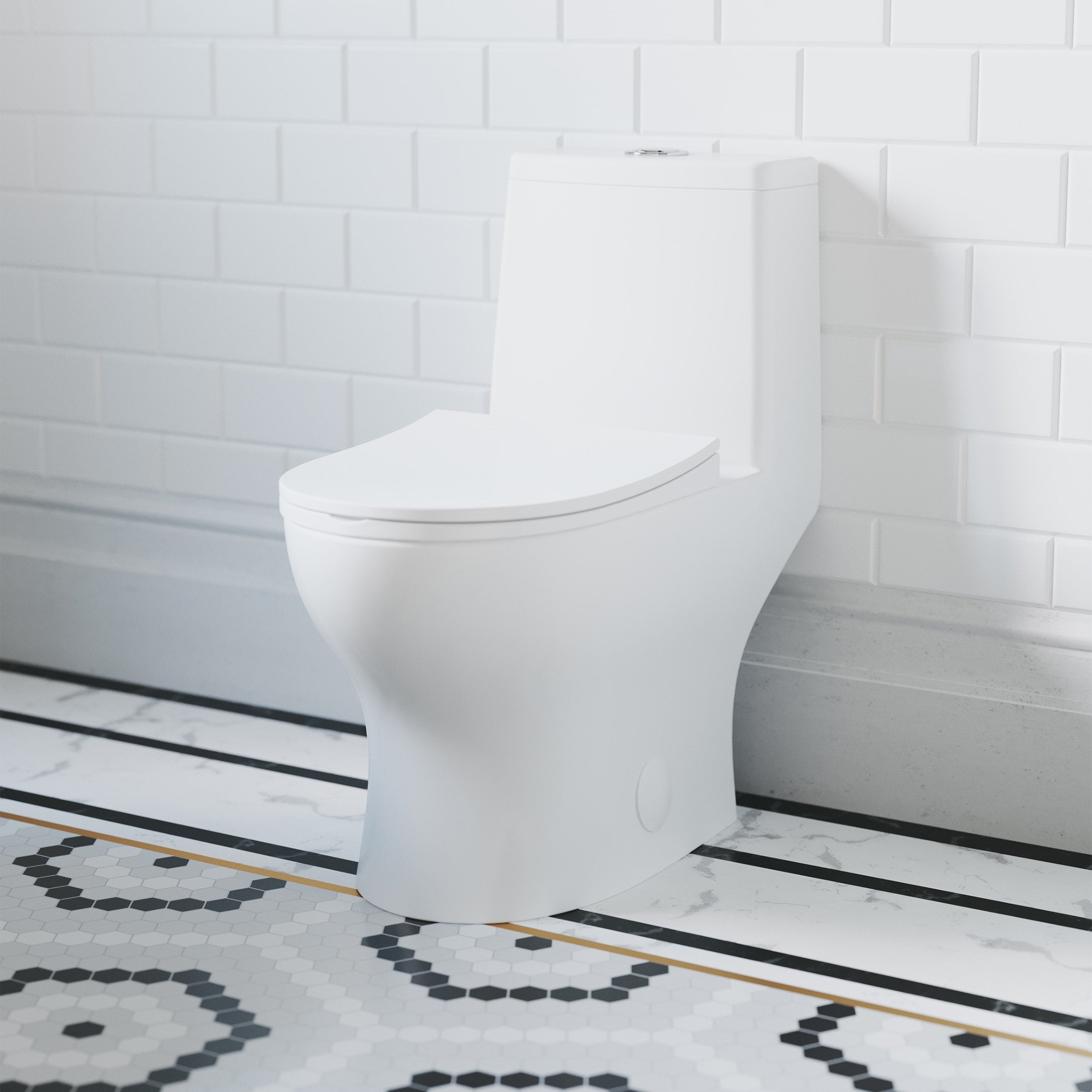 Swiss Madison Sm 1T112 Ivy One Piece Dual Tornado 0.8 1.28 Gpf Toilet White