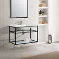 Pierre 36 Single Metal Frame Open Shelf Bathroom Vanity