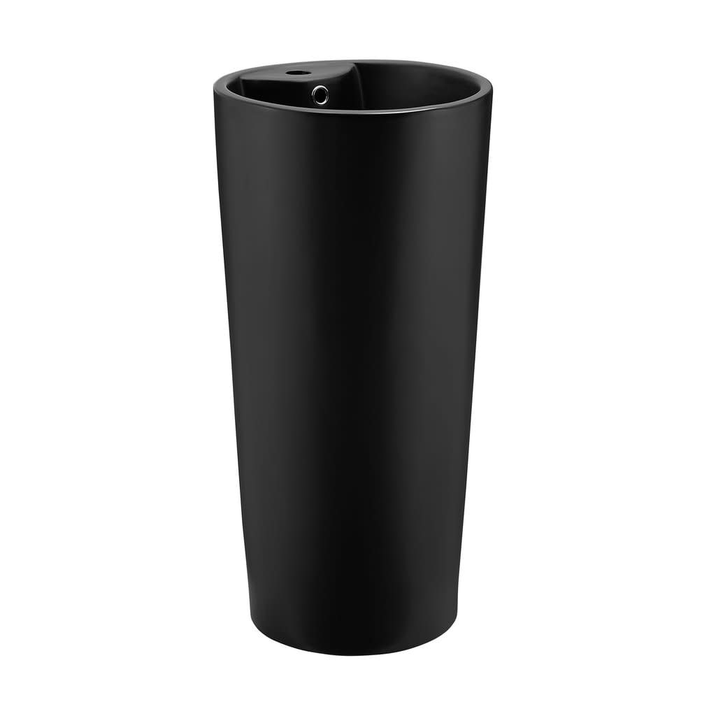 Swiss Madison Sm Ps307 Monaco 15 3 4 Circular Ceramic Pedestal Glossy White