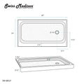 Swiss Madison Sm Sb527 Swiss Madison Sm Sb527 Voltaire 60 X 34 Rectangular Shower Base With Single Th Glossy White