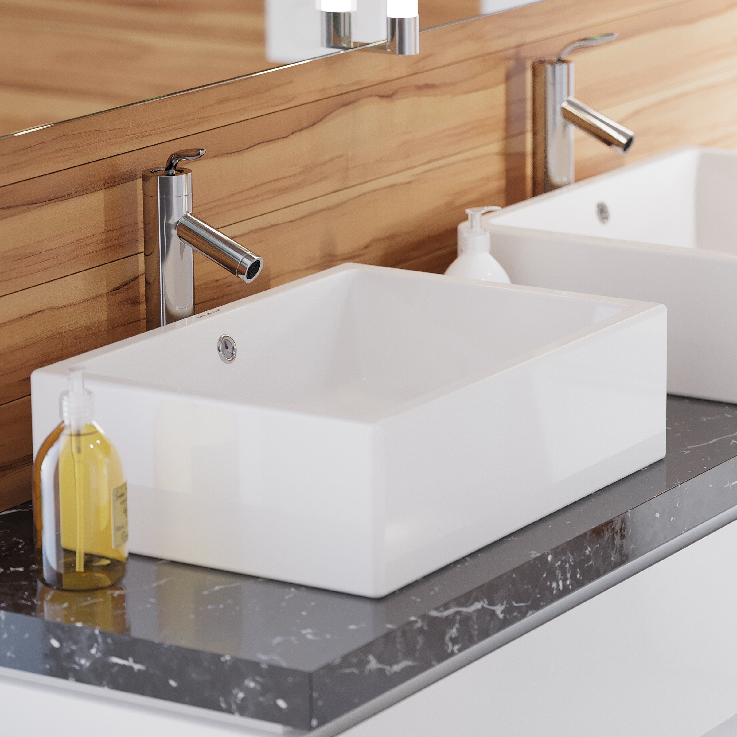 Voltaire 17 Square Ceramic Vessel Sink