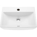 Swiss Madison Sm Ws317 Sublime 17 3 4 Rectangular Ceramic Wall Mounted Bathroom Sink With Overflow And Sin White