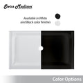 Swiss Madison Sm Sb528 Swiss Madison Sm Sb528 Voltaire 48 X 36 Acrylic Black Single Threshold Center Glossy Black