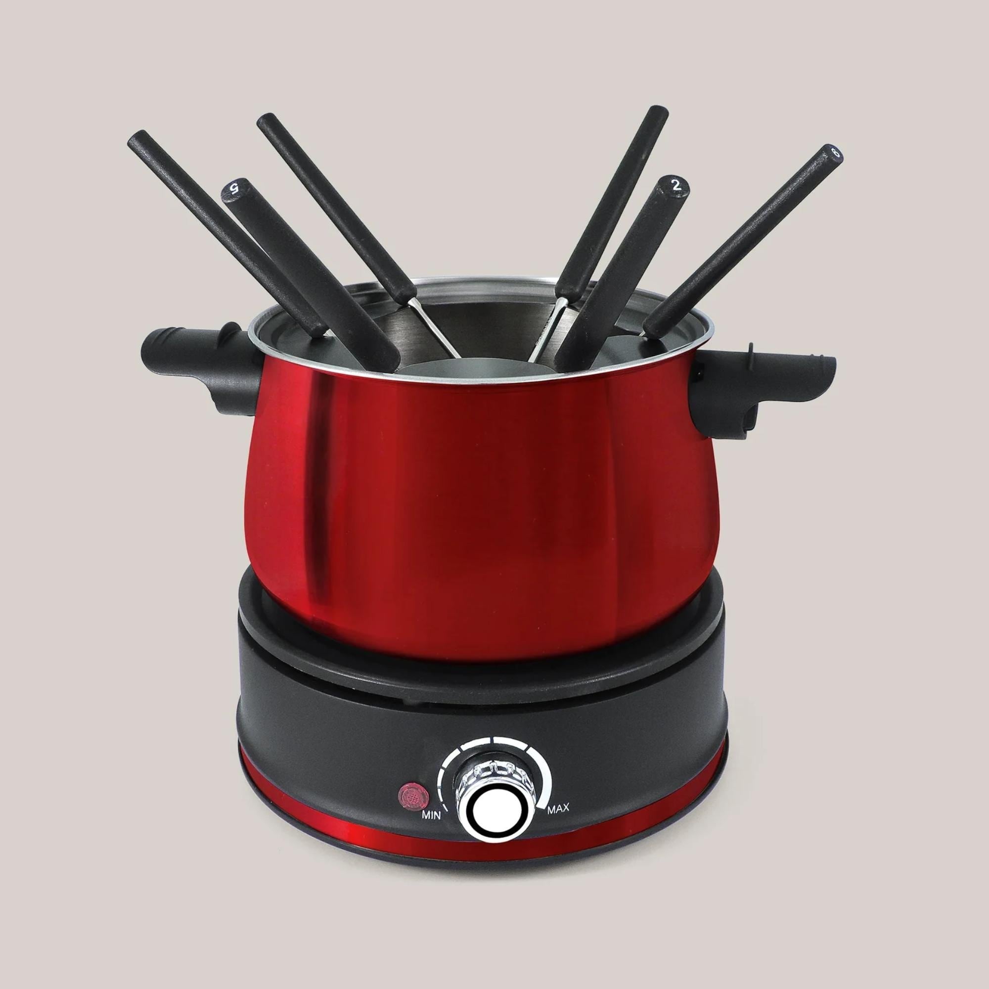 Swissmar Arolla Red Stainless Steel Electric 3 In 1 Fondue Set