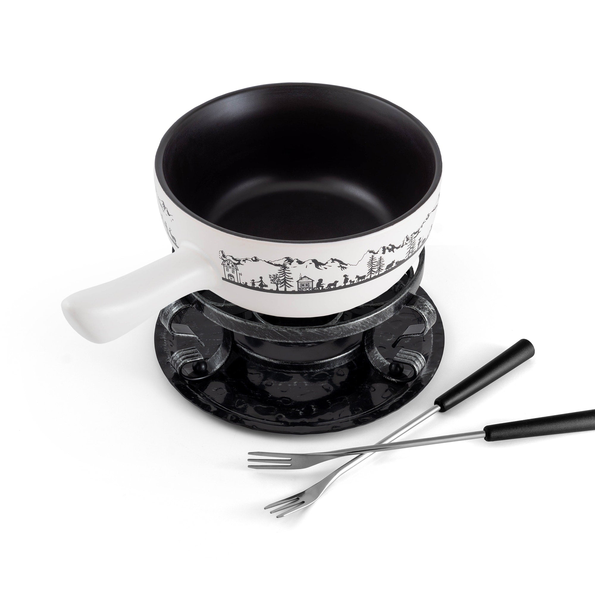 Swissmar Heidi Ceramic Cheese Fondue Set.