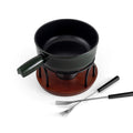 Swissmar Ticino Fondue 9 Piece Set Cast Iron 2Qt Green