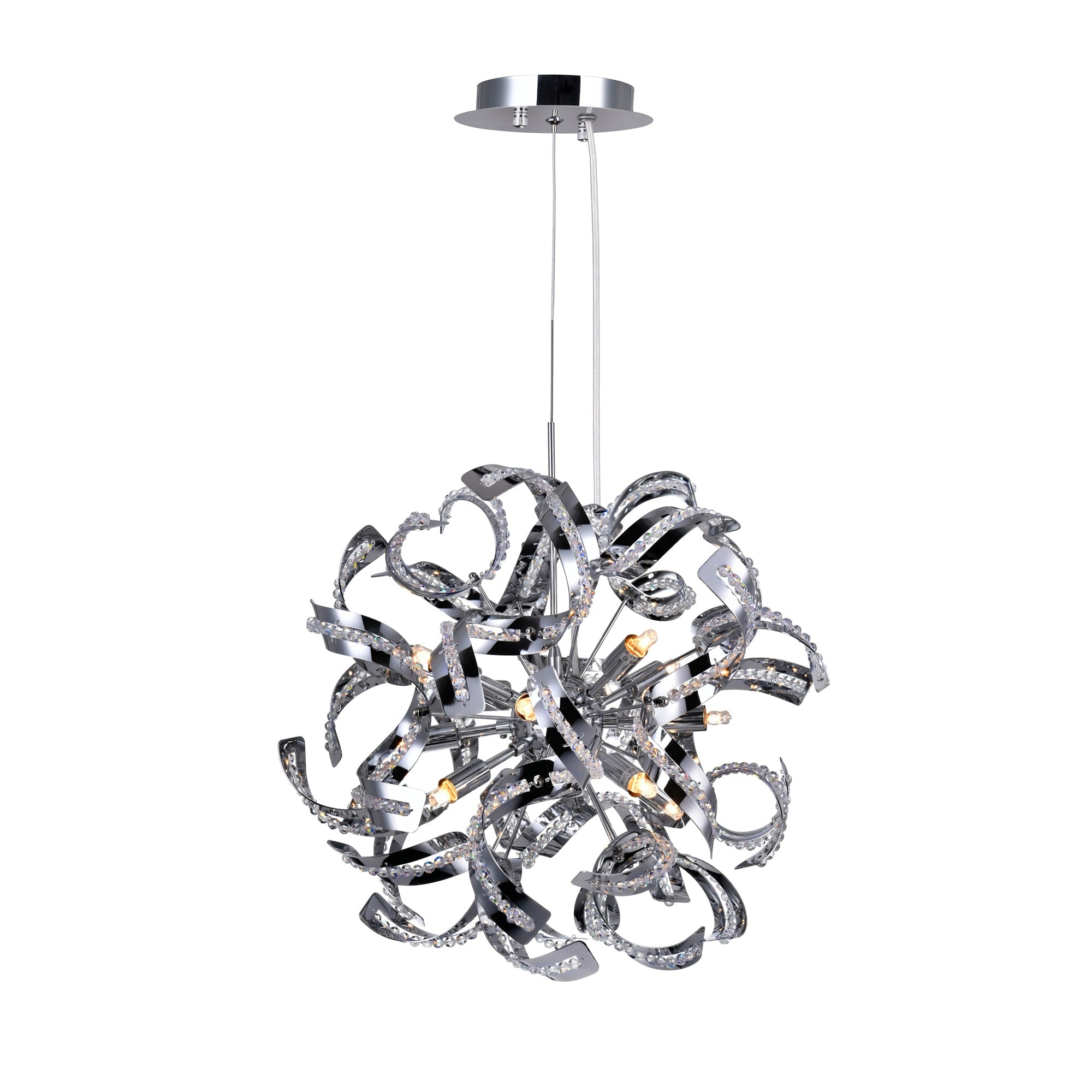 Silver Orchid Francen Chrome 12 Light Chandelier
