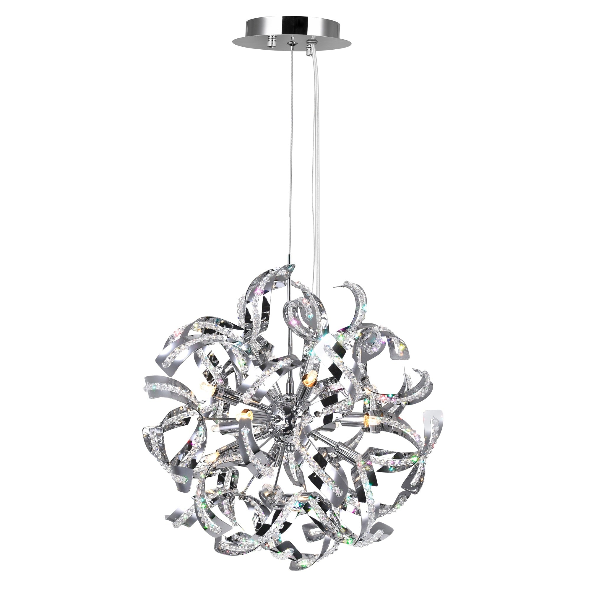 Silver Orchid Francen Chrome 18 Light Chandelier
