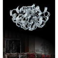 Swivel Collection Chrome Stainless Steel 9 Light Flush Mount Fixture