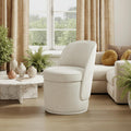 Swivel Accent Chair With Hidden Storage Back Lounge Chair For Living Room Bedroom